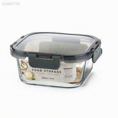 모드니 정사각 글라스 밀폐용기 800ml 반찬통 남은음식보관, 1개, 800L