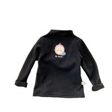 萱寶媽咪baby童裝館 韓版兒童德絨長袖上衣：半高領打底衫，男女童內搭發熱衣