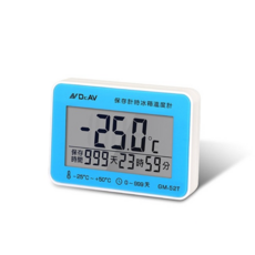 Dr.AV 聖岡 GM-52T 保存計時冰箱溫度計 999天倒數計時 冷藏冷凍皆適用 多功能溫度管理, 藍色, 1個