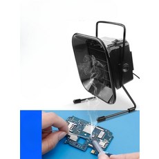 전기 납땜 환풍기 인두 팬 산업용 배기 연기 정화기 후드, 60W + 후면 커버 + 연통 + 필터, 단일 모델