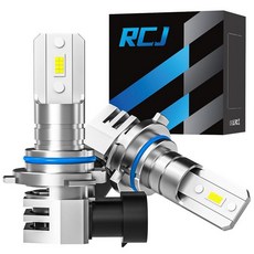 RCJ 안개 날씨 전구 H7 전구 6000K 쿨 화이트 냉각 팬 포함 플러그 앤 플레이 2개 팩, 9005/HB3