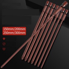 [강력자석 롱비트] 초경강 드라이버비트 300mm 십자비트 공구, 23. 150mm 3 PH1 2개