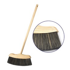 미용실 매장 옷가게 실내 원목 자루 빗자루 비자루 청소빗자루 거실 청소용, 원목 실내 빗자루, 1개