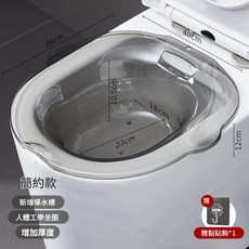 HYPZH 坐浴盆 矽膠軟墊, 簡約款 透灰 - 送掛鉤, 1個