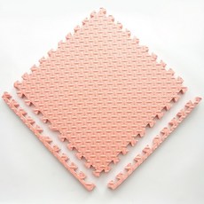 沛大居家 巧拼地墊 60x60公分 加厚2.5公分, 1個, 粉, 粉