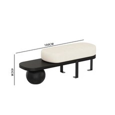 북유럽 벤치 패션 원목 스타일 매장 스툴 카페의자 현관벤치, 블랙100X35X45