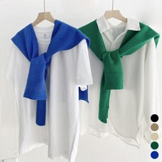 여성가디건 레이어드패션 어깨숄 어깨숄니트 페이크 숄 어깨 니트 카디건 가디건 레이어드 여성