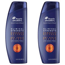 헤드앤숄더 클리니컬 스트렝스 댄드러프 디펜스 드라이 스칼프 레스큐 샴푸, 2개, 400ml