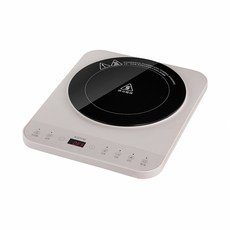 KINYO IH溫控薄型電磁爐 十段溫度 1300W 無鍋偵測 黑晶玻璃 安全鎖, 奶茶色, 便攜的, EIH6690MT