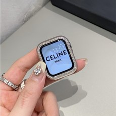 雙排鑲鑽 Apple watch 保護殼 保護套, 星光色 雙排鑲鑽殼,46mm10代/11代, 1個