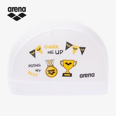 아레나 수모 A6AC1AS14 메달팝팝 메쉬 수영모자, 1개, WHT 1개, WHT