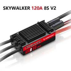 하비윙 스카이워커 15A 20A 30A 40A 50A 60A 80A 100A V2 2-8S 브러시리스 ESC 속도 컨트롤러 RC FPV 헬리, 09 SKYWALKER 120A 8S V2