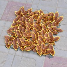테라스 인조덩쿨 펜스 울타리 조경 인테리어 덩쿨조화, 컬러풀 인쇄 가을잎 1mx3m