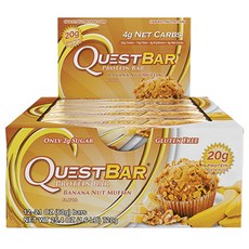 Quest Nutrition 高蛋白能量棒, Banana Nut Muffin, 12入