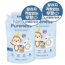케이맘 네츄럴 퓨어니스 유아 세텍세제 리필형, 1.3L, 4개