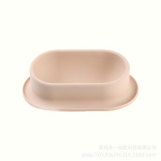 寵物餵食器 硅膠防滑耐磨長款短款多種選擇, 1個, 小號:杏仁色, 1L