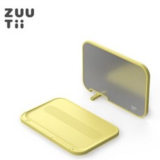 雙面不銹鋼抗菌防霉砧板，廚房二合一分類切菜板, 檸檬黃, 1個