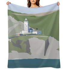 바다에서의 출발지 등대 담요 캠핑 얇은 소파 이불, 1개, 4. 150x125cm(60x50in)