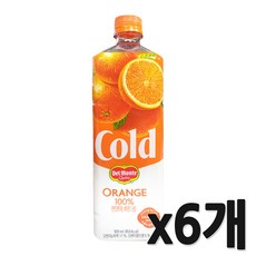롯데칠성음료 델몬트콜드 오렌지, 900ml, 6개