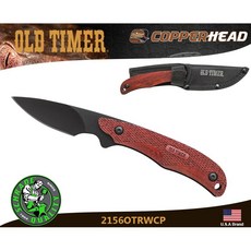 美國Schrade Old Timer小直刀Caping刀型玫瑰木蛇皮壓紋柄附尼龍套, 1個