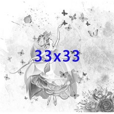 蝶谷巴特藝術紙 33x33, 1個, 33x33 大圖