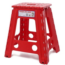 특대형 뉴본 원터치 도트 접이식 의자, 레드, 1개