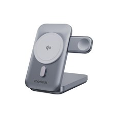 Choetech Qi2 10000mAh 磁吸無線充電行動電源 支架三合一 快速充電, 灰色