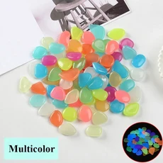 새로운 빛나는 돌 어둠 속에서 물고기 탱크 수족관 수생 풍경 홈 장식 1cm에 대한 형광 바위, 03 Multicolor-50pcs