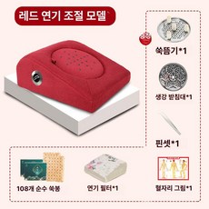 여느상점 쑥좌훈기 쑥 방석 좌훈 가정용 온열방석, 가성비 레드 온도조절 연기필터 108개 골든
