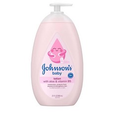 존슨즈 모이스처라이징 핑크 베이비 로션 코코넛 오일, 27.1 Fl Oz (Pack of 1)