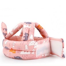 아기 선물 헬멧 갓난 머리쿵 사두증 신생아 아이 쿵 머리 보호대, 핑크, 1개