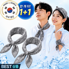 지보르 국산 아이스 쿨 스카프 1+1, 2개, 쿨그레이