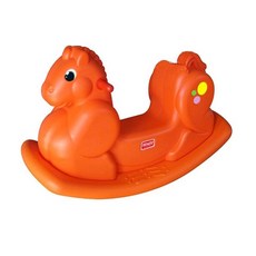 컬러 아기흔들말 주황 거실 실내놀이기구 영유아 키즈 말타기 목마완구, 1개