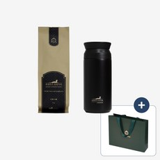 루왁커피 선물세트 홈카페 머그컵 텀블러 루와리치, 1세트, 싱글 커피 텀블러세트 홀빈