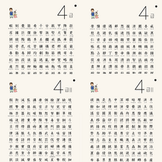 [런칭특가] 한자4급 준4급 포스터4장 세트 (눈에쏙쏙 디자인이쁨주의 고품질인테리어) 띵킹포스터, 4급