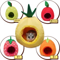 도치퀸 피그미 다람쥐 과일 은신처 체인 자석고리 포함, 1개, 연두사과
