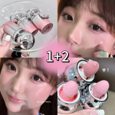 1+2 촉촉 리퀴드 블러셔 젤리 과즙팡 치크 볼터치 스틱 워터 세럼 블러쉬 오래 지속되는 리퀴드블러셔 워터프루프, 1개, 01+02+03