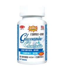 得意人生 複方葡萄糖胺 MSM II型膠原蛋白 60粒 關節保養, 1個, 【複方葡萄糖胺+MSM+II型膠原蛋白】