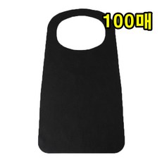 부직포 일회용 손님용 앞치마 100매, 1세트, 블랙