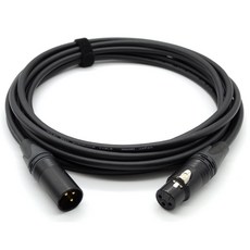 mogami W2534 Neglex 無氧銅 XLR 麥克風線 鍍金接頭 適用錄音室, 1個, 3米, Black