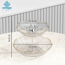 AMEGA 2단/3단 케이크 디저트 트레이, 투명 2단, 3개