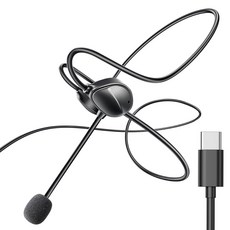 QOEKUEY 작업용 마이크가 있는 유선 헤드셋 USB 컴퓨터 블랙 (USB 잭), 3.5 mm Jack