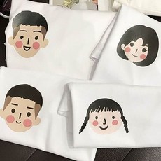 親子裝 情侶裝 情侶T 純棉短T MIT台灣製 可愛手繪塗鴉頭像 快速出貨