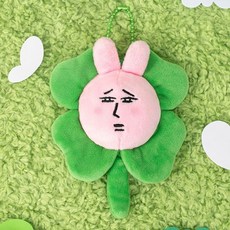 包包 掛飾 粉紅兔子MyFriend四葉草鏡子掛件可愛卡通毛絨玩偶隨身鏡背包掛飾, 1個, 预售