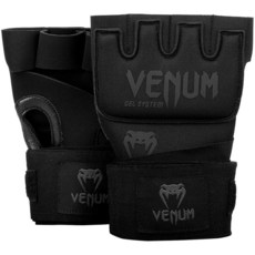 Venum 베넘 Gel Kontact 퀵 랩 블랙 실버 라지 249227, 블랙/블랙
