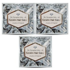 더 청담 살롱코드 케라틴 헤어컬러 염모제, 다크브라운, 3개