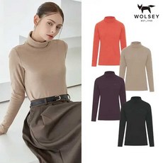 울시 25FW 여성 듀스텍스 하이넥 기모티셔츠 4종세트 APWSTS25W60W