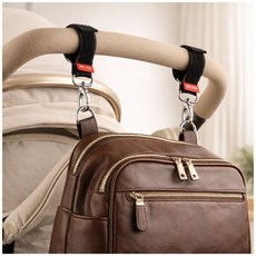 유모차 가방걸이 2P 세트 360도 회전 고리 유모차 걸이 다용도 수납 후크