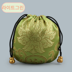 앨오앤지 전통 복주머니 파우치 세트, 5개, 14.라이트그린5개