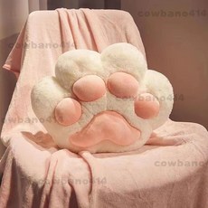 寵物爪抱枕毯子兩用午睡枕, 白色,單獨插手抱枕40*35